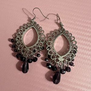 Tear drop charm earrings